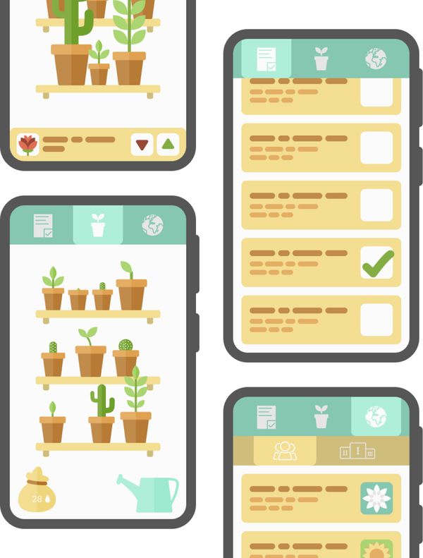 Screenshots of the prototype