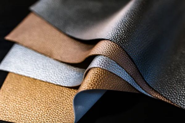 Sheets of leather in different colours