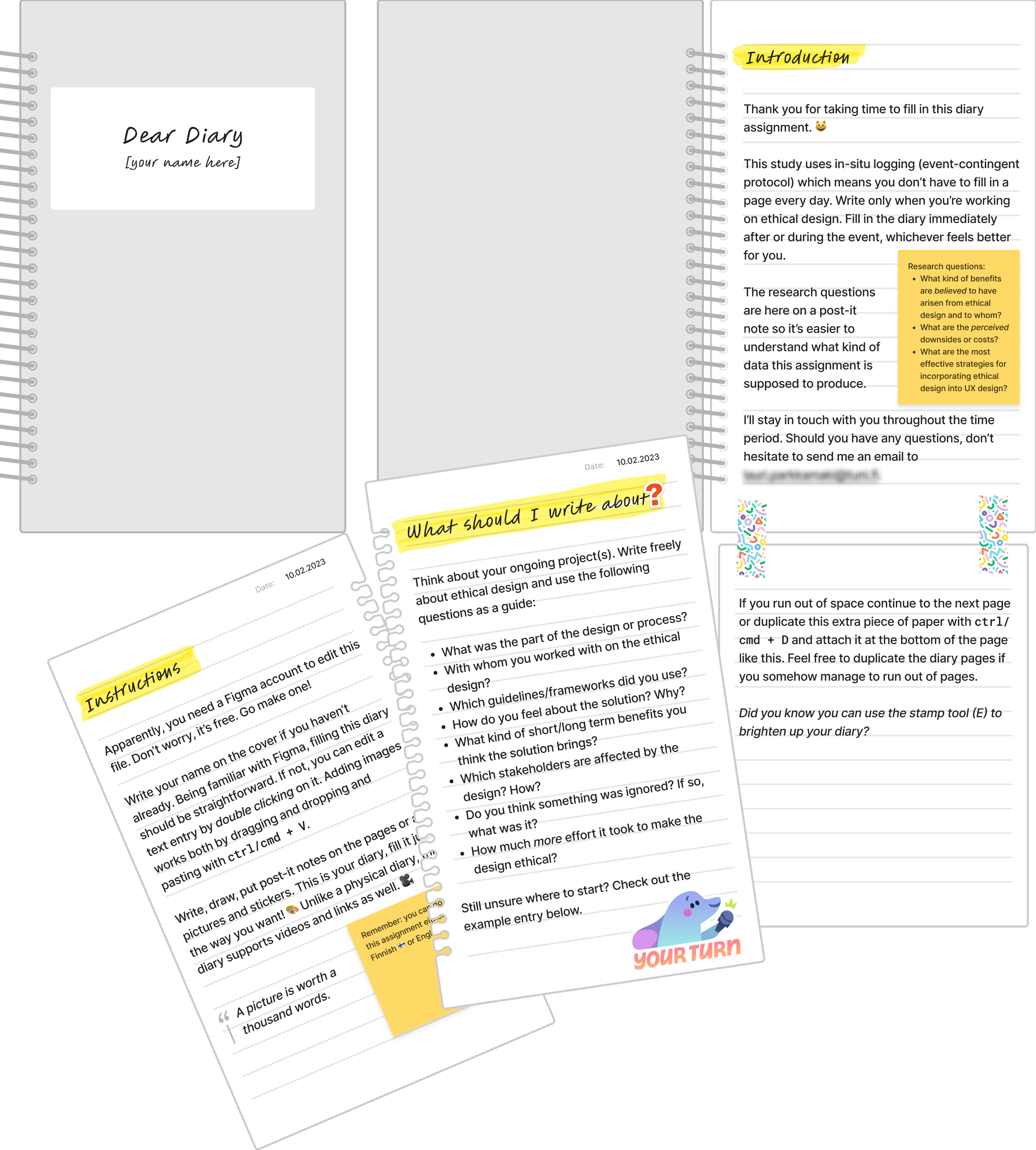 Diary template