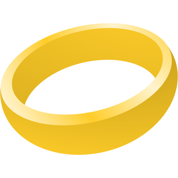 A golden ring referencing to the ring of power from Lords of the Rings